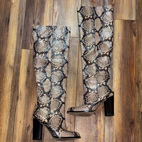 Sam Edelman Rylan Boots Snake skin Heeled Boots sold at Anthropologie 8.5 - Picture 7 of 8